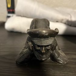 Vintage pipe holder and elephant