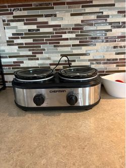Chefman Double Slow Cooker / Buffet Server – Dual Pots