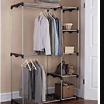 Mainstays Wire Shelf Closet Organizer, 2-Tier, Easy to Assemble
