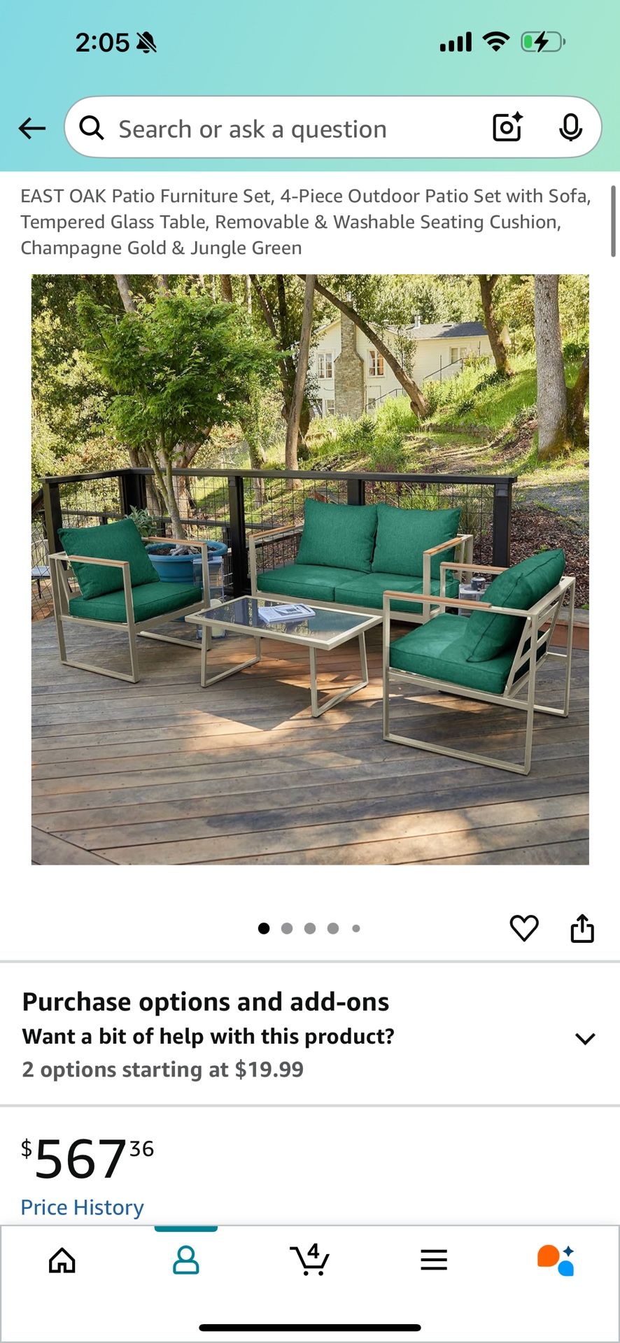 NEW - Patio Furniture plus turf and umbrella