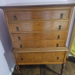 Antique Birdseye Maple Dresser Chest