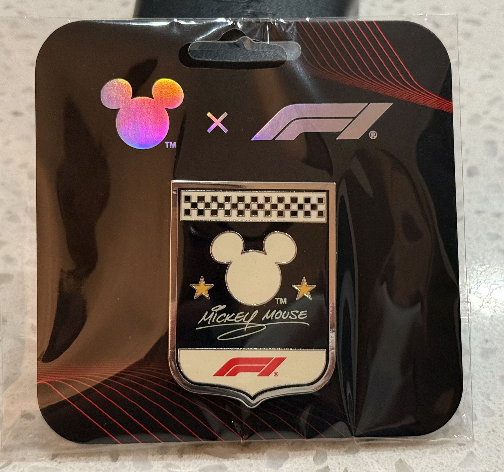 DISNEY LIMITED EDITION F1 CREST PIN