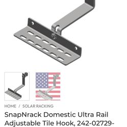 Snapnrack adjustable Tile Hook 