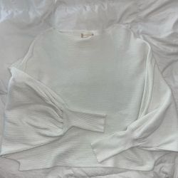 Altar’d State White Ribbed Sweater medium