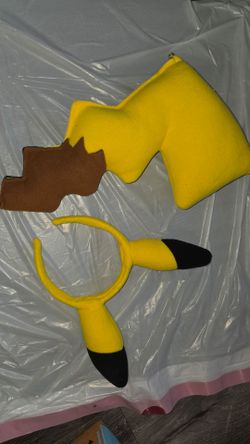 Pikachu ears and tail costume
