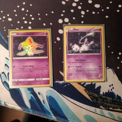 Pokemon Cards - Shining Jirachi & Promotion Mew Card.