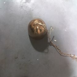 Gold Played With Chain Looking Connector Light Fixture