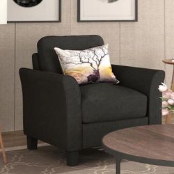 New Single Black Modern Living Room Accent Arm Chair