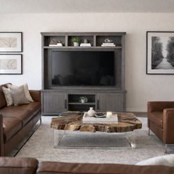 Modern Gray TV Stand / Entertainment Center 