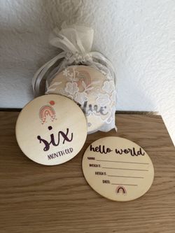 Baby Milestone Wood Signs