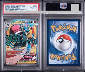 2026 POKEMON BLACK STAR PROMO #033 MEGA LUCARIO EX PSA 10 ASCENDED HEROES POSTER Booster Box Packs OP One