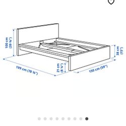 Ikea FULL SIZE Maln Bedframe