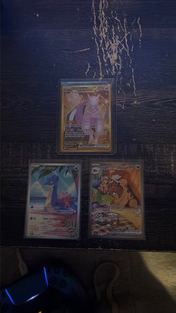 Mewtwo, Lapras, mabosstiff from destined rivals. Also Some Chinese cards