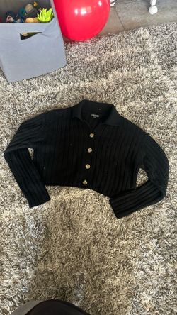 Women Cropped Cardigan Sweater Size Medium 