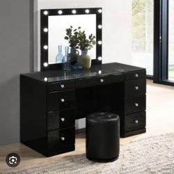 Black Vanity Desk