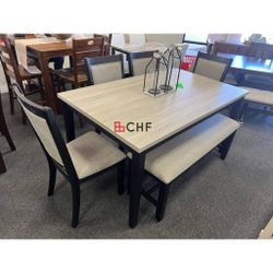 6 Pc Solid Wood Dining Table Set  - Limited Time Offer 