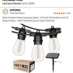 100 Feet Solar Outdoor Uv Light