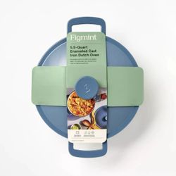5.5qt Enamel Dutch Oven Blue - Figmint