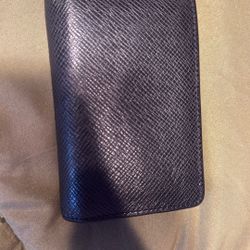 Louis Vuitton Pocket Organizer Wallet Black Taiga