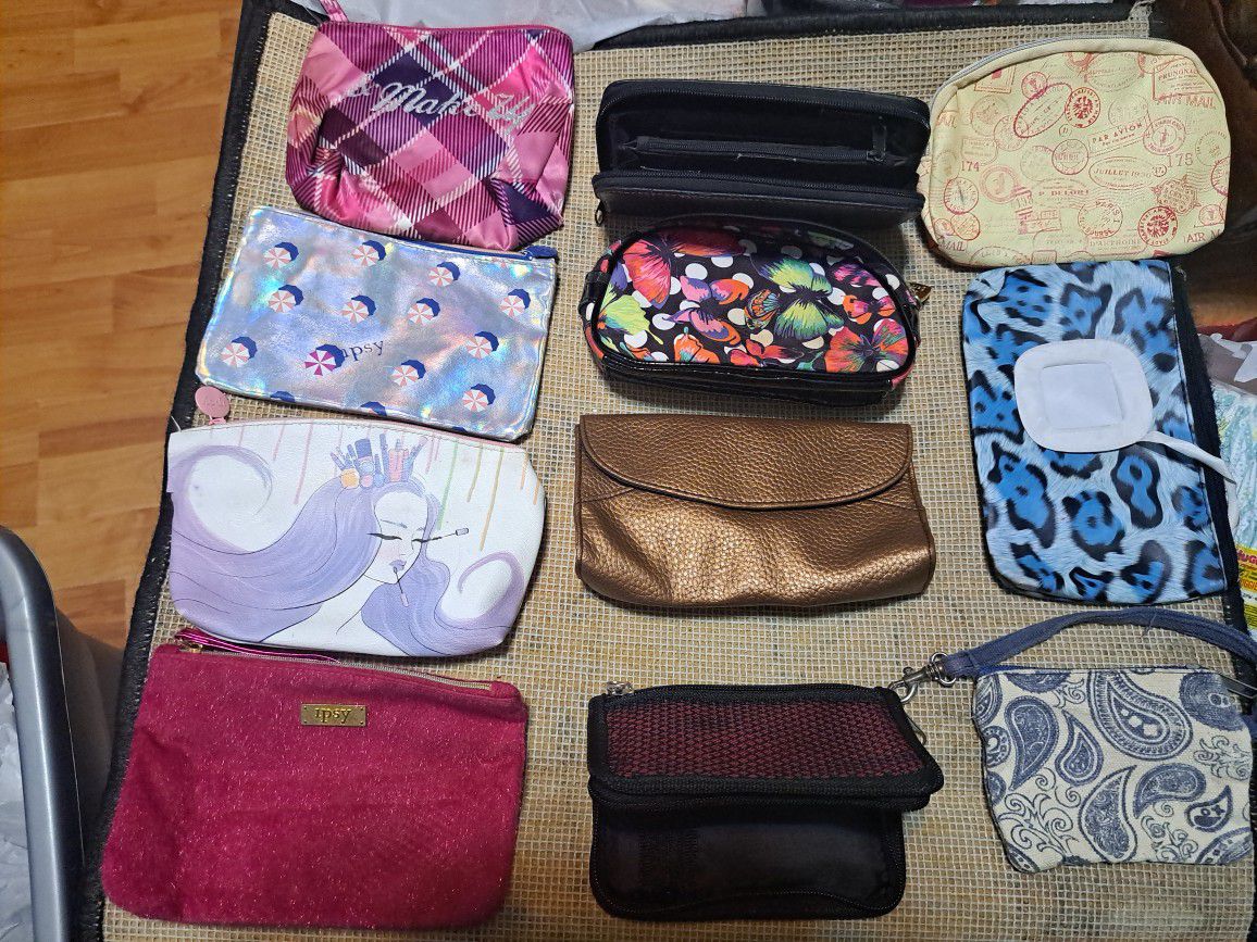 Assorted Small Coin, Makeup, Wallet Purses