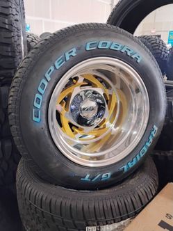 15x12 esko 5 lug Chevy or Ford with 295 50 15 cooper