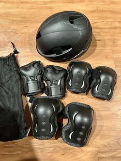 Helmet with Knee, Elbow, and Wrist Guards Set $15 l Adjustable Helmet (Beaverton Pickup)