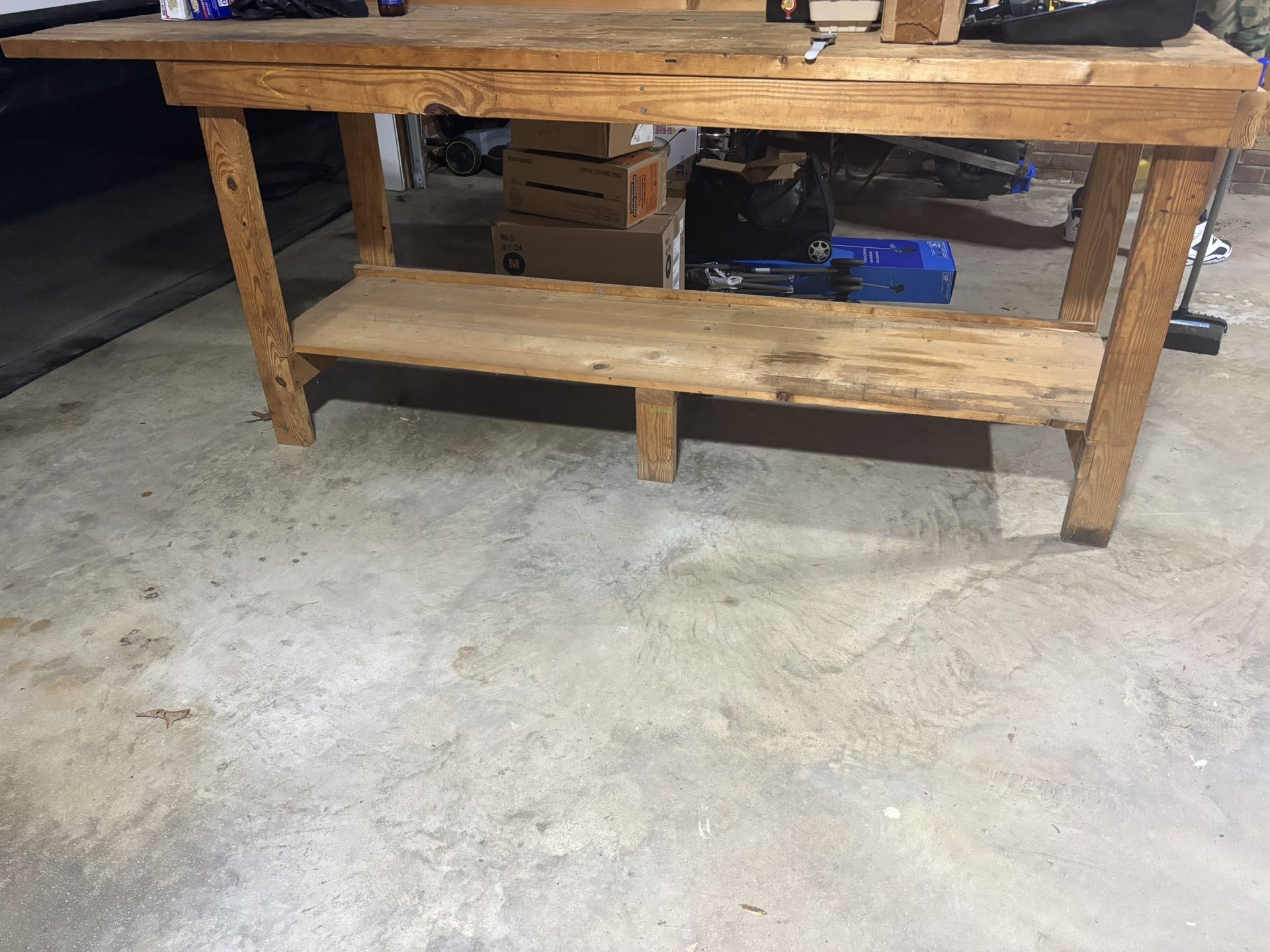 Hand Made Garage Work Bench
