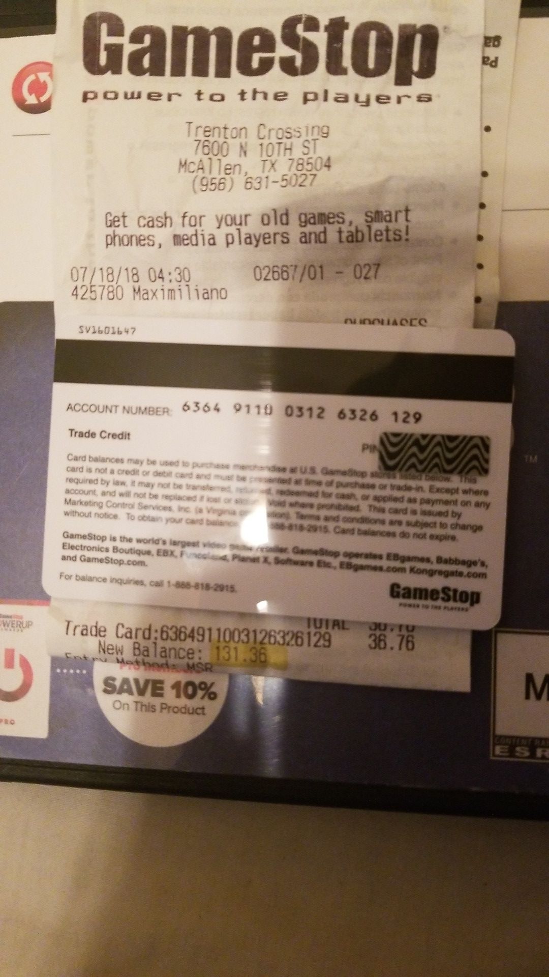 131 dollar gamestop card