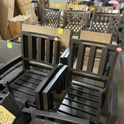 Black Outdoor Meta Chairs $49 Each First Row In Picture 