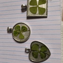 4 Leaf Clover Necklace Pendant, Keychain 