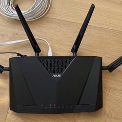 ASUS RT-AC3100 + cable modem + wall mount