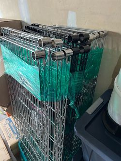 Commercial Heavy-Duty Chrome Wire Shelving Racks – Multiple Available