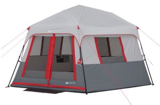 Instant Hexagon Tent w/ LED lights 8 Person Ozark Trail