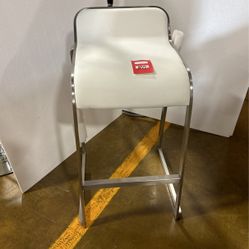 Leather Counter Stool With Metal Frame 