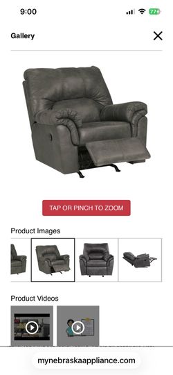 Signature by Ashley Rocking Manual Recliner (Bladen/Gray)-OBO