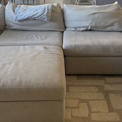 Bassett Custom Couch With Ottoman 
