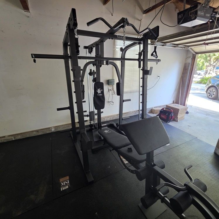 Smith Machine 2001 | Multi-Use Adj Bench | Gym Equipment | Fitness | Squat Rack | Excercise |🔴WEIGHTS AND BARBELL SOLD SEPARATELY 🔴 FREE DELIVERY 🚚