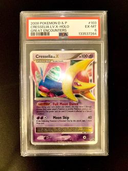 2008 Pokemon Diamond & Pearl Great Encounters #103 Cresselia LV. X Holo PSA 6