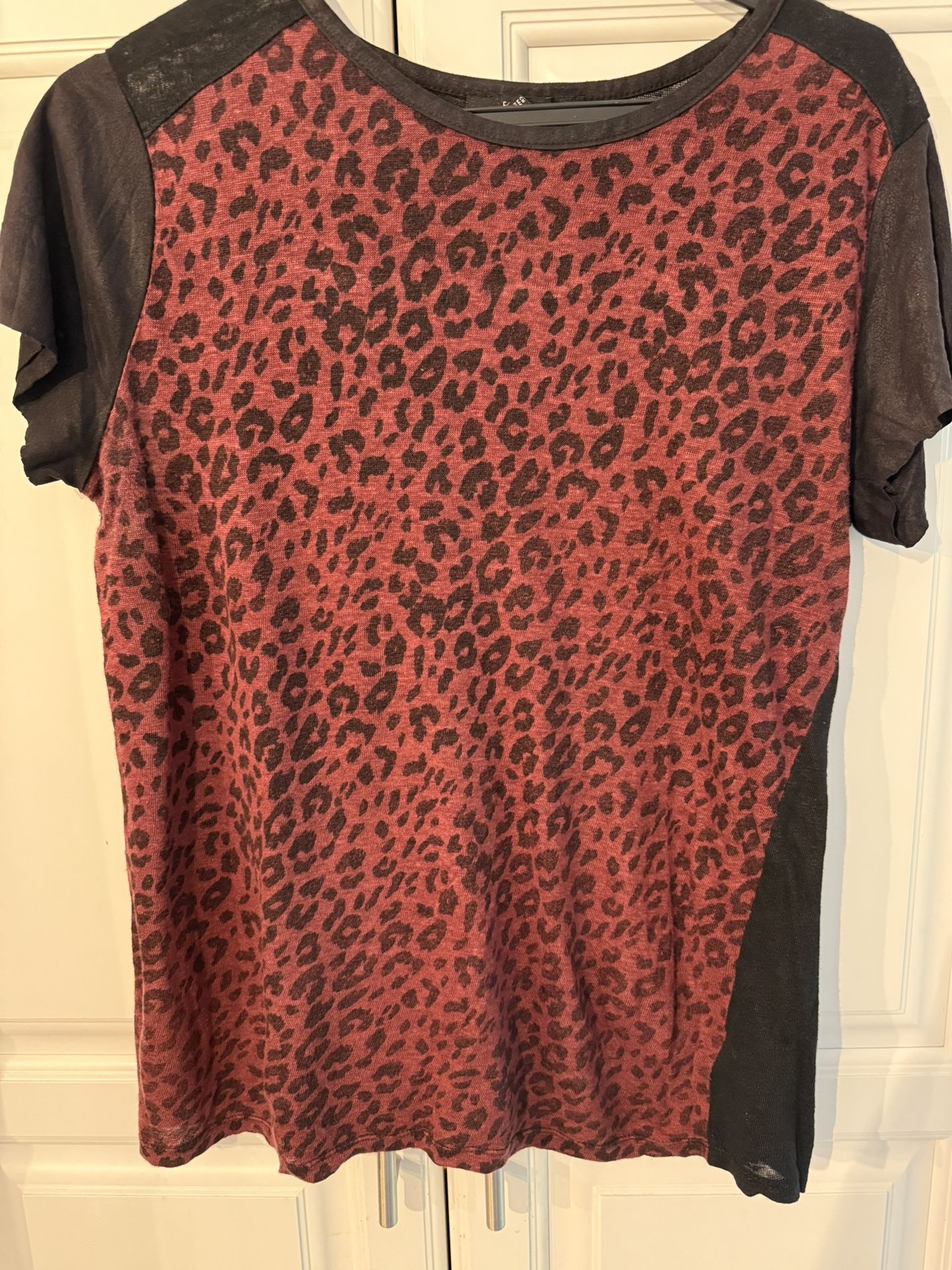 Forever 21 Leopard Print Red and Black Women's Top Size S