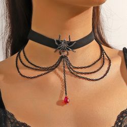 Halloween spider necklace