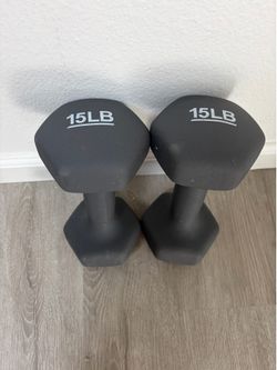 MOVING SALE!!! Twin dumb bells (15 lb each)