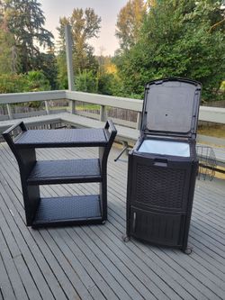 Outdoor Cooler And Bar Cart