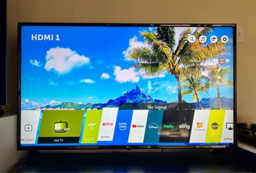 LG 50” 4K television with controller