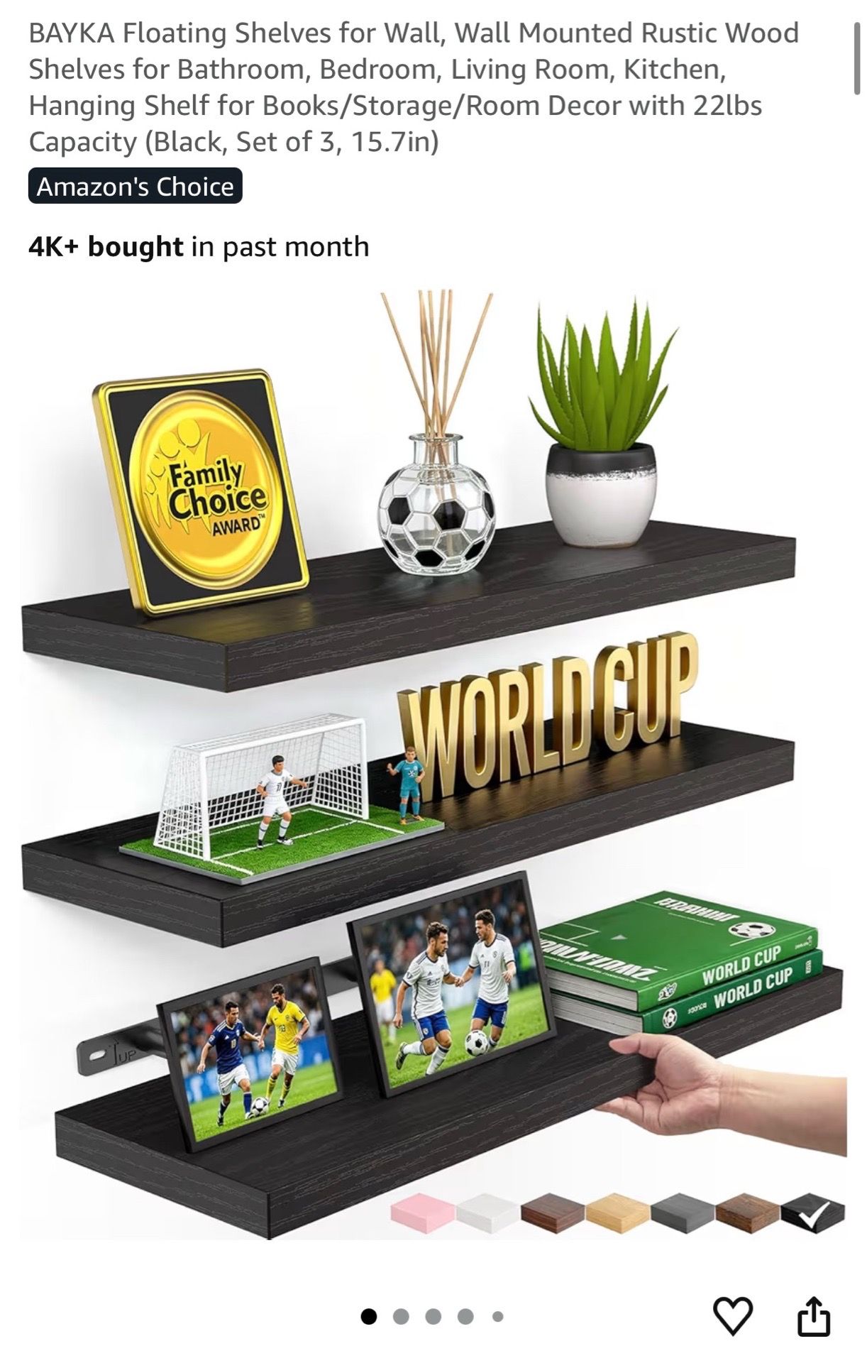 Black Floating Shelves