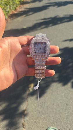 Rose gold diamond watch