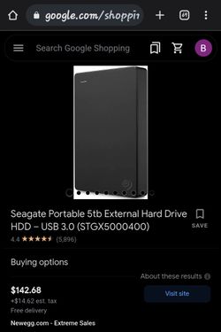 Seeagate ONE TOUCH 5TB HDD