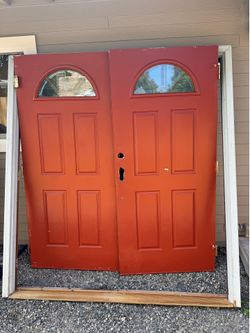 74W x 82H double entry doors