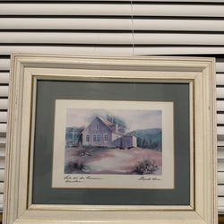 Framed French Countryside Schoolhouse Print – Claude Bégin – Vintage Style Wall Art