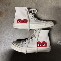 CDG Converse Size 4 Used No Box