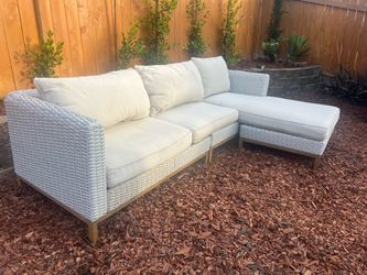 Outdoor Wicker Sectional Sofa with Chaise